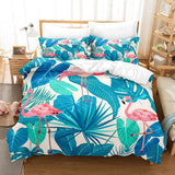 Cute Flamingo Bedding Set 3 Piece Duvet Covers Comforter Bed Sheets - EBuycos