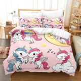 Cute Kids Girls Unicorn Bedding Set Quilt Covers Without Filler