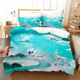 Cute Pere David's deer Elk Bedding Set Duvet Covers Bed Sheets Sets - EBuycos