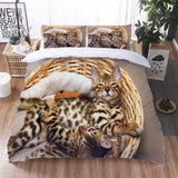 Cute Pet Cat Bedding Set Quilt Cover Without Filler