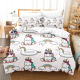 Cute Unicorn 3 Piece Bedding Set Duvet Covers Comforter Bed Sheets - EBuycos