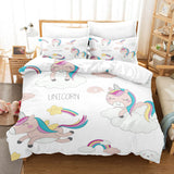 Cute Unicorn 3 Piece Bedding Set Duvet Covers Comforter Bed Sheets - EBuycos