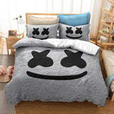 DJ Marshmello Cosplay Bedding Set Duvet Covers Comforter Bed Sheets - EBuycos