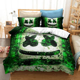 DJ Marshmello Cosplay Bedding Set Duvet Covers Comforter Bed Sheets - EBuycos