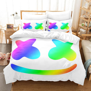 DJ Marshmello Cosplay Bedding Sets Duvet Covers Comforter Bed Sheets - EBuycos