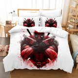 Deadpool Cosplay Bedding Set Comforter Duvet Cover Bed Sheets - EBuycos