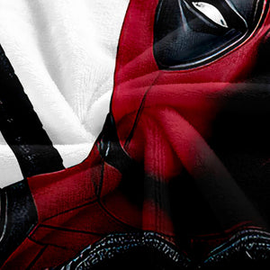 Deadpool Pattern Blanket Flannel Throw Room Decoration