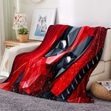 Deadpool Pattern Blanket Flannel Throw Room Decoration