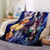 Demon Slayer Blanket Flannel Throw Room Decoration