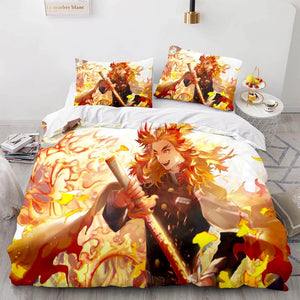 Demon Slayer Cosplay Bedding Set Quilt Cover Without Filler