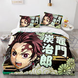 Demon Slayer Cosplay Bedding Set Duvet Covers Comforter Bed Sheets - EBuycos