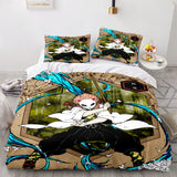 Demon Slayer Cosplay Bedding Set Duvet Covers Comforter Bed Sheets - EBuycos