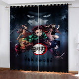 Demon Slayer Curtains Blackout Window Treatments Drapes for Room Decoration