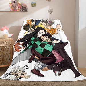 Demon Slayer Flannel Fleece Blanket - EBuycos