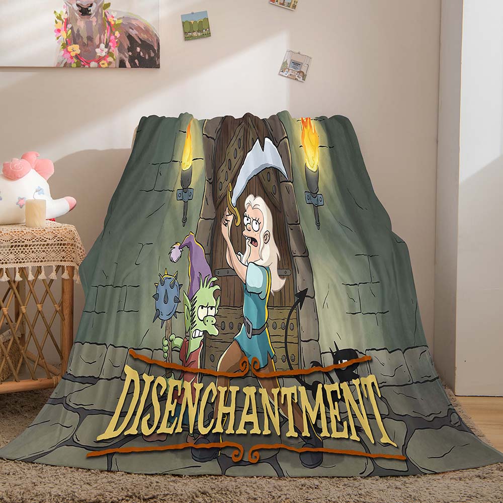 Disenchantment Blanket Flannel Throw Room Decoration