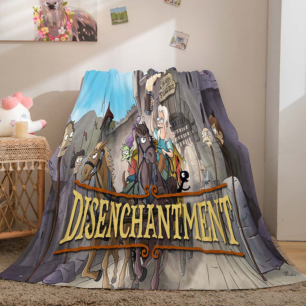 Disenchantment Blanket Flannel Throw Room Decoration