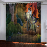 Disenchantment Curtains Pattern Blackout Window Drapes