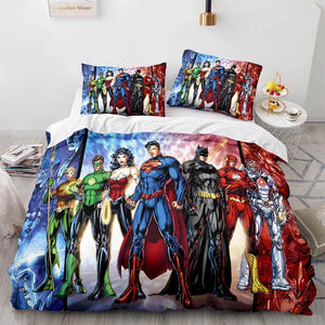 Disney Justice League Bedding Set Quilt Duvet Cover Throw Bedding Sets - EBuycos