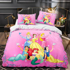 Princess Snow White Cinderella Belle Bedding Set Duvet Cover Sets - EBuycos