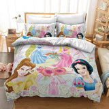 Disney Princess Snow White Cosplay Bedding Set Duvet Cover Bed Sheets - EBuycos