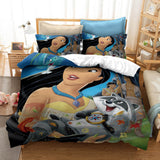 Disney Princess Snow White Cosplay Bedding Set Duvet Cover Bed Sheets - EBuycos