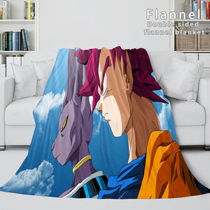 Dragon Ball Cosplay Flannel Blanket Throw Soft Comforter Bedding Sets - EBuycos