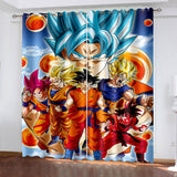 Dragon Ball Curtains Pattern Blackout Window Drapes