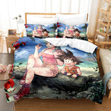 Dragon Ball Son Goku Bedding Sets Quilt Duvet Cover Kids Bed Sheets - EBuycos