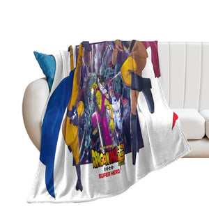Dragon Ball Super Super Hero Blanket Pattern Flannel Throw Room Decoration