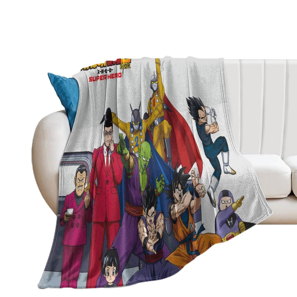 Dragon Ball Super Super Hero Blanket Pattern Flannel Throw Room Decoration