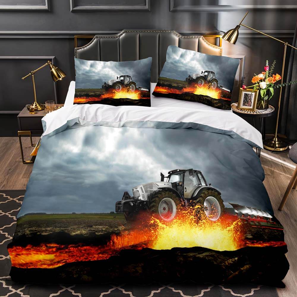 Farming Traktor Lamborghini Trattori Tractor Bedding Set Duvet Covers