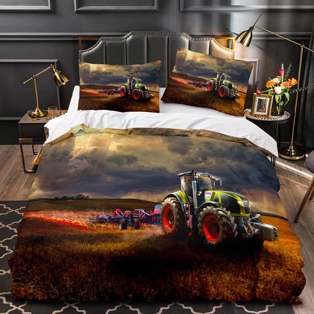 Farming Traktor Lamborghini Trattori Tractor Bedding Set Duvet Covers