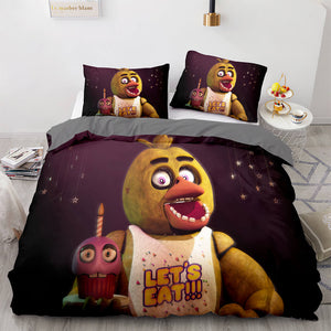 Five Nights at Freddy's Cosplay 3-Piece Bedding Duvet Cover Set Sheets - EBuycos