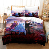 Frozen 2 Cosplay Bedding Set Comforter Bed Sheets Full Duvet Cover Set - EBuycos