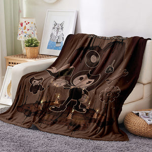 Game Bendy And The Ink Machine Blanket Flannel Throw Room Decoration