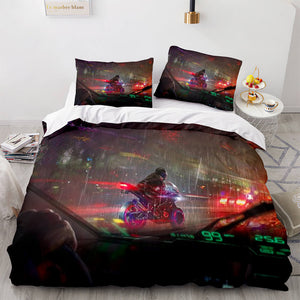 Game Cyberpunk 2077 Bedding Set Cosplay Quilt Cover Without Filler