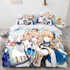 Game Genshin Impact Bedding Set Duvet Cover Comforter Bed Sheets - EBuycos
