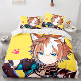 Game Genshin Impact Bedding Set Duvet Cover Comforter Bed Sheets - EBuycos