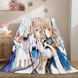 Game Genshin Impact Flannel Caroset Throw Cosplay Blanket Comforter Set - EBuycos