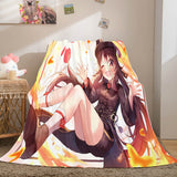 Game Genshin Impact Flannel Caroset Throw Cosplay Blanket Comforter Set - EBuycos
