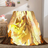 Game Genshin Impact Flannel Caroset Throw Cosplay Blanket Comforter Set - EBuycos