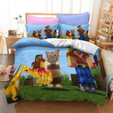 Game Minecraft Bedding Sets Pattern Quilt Cover Without Filler