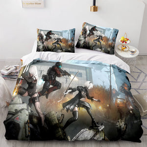 Game NieR Automata Cosplay 3 Piece Bedding Set Duvet Covers Bed Sheets - EBuycos