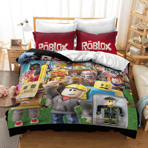 Game Roblox Cosplay Bedding Set Duvet Cover Bed Sheets Home Decoration - EBuycos