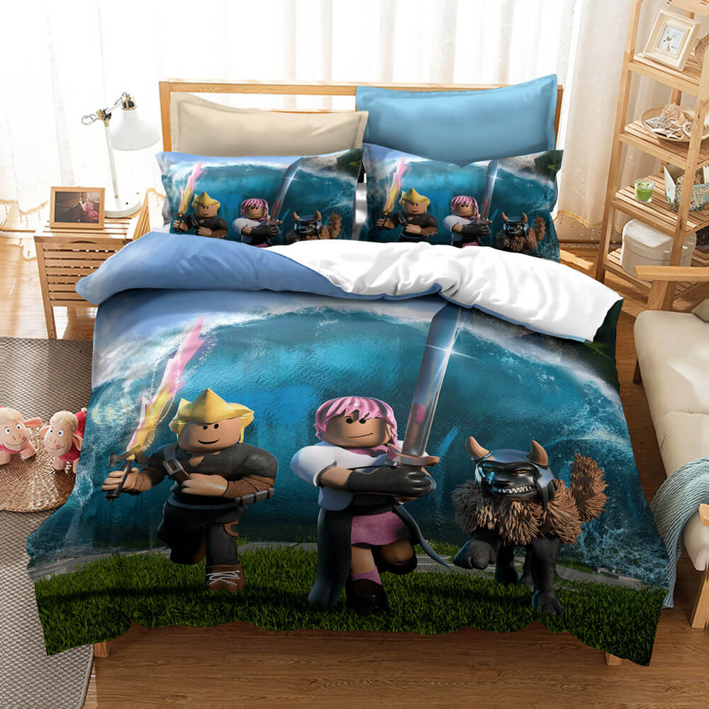 Game Roblox Cosplay Bedding Set Duvet Cover Bed Sheets Home Decoration - EBuycos