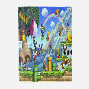 Game Super Mario Blanket Flannel Throw Room Decoration
