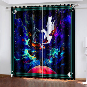 Game of Thrones Curtains Ice and Fire Blackout Window Treatments Drapes