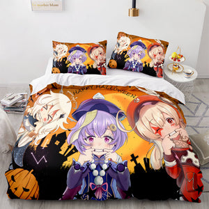 Genshin Impact Bedding Set Duvet Cover Comforter Bed Sheets - EBuycos