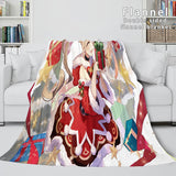 Genshin Impact Flannel Caroset Throw Cosplay Blanket Comforter Set - EBuycos