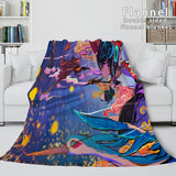 Genshin Impact Flannel Caroset Throw Cosplay Blanket Comforter Set - EBuycos